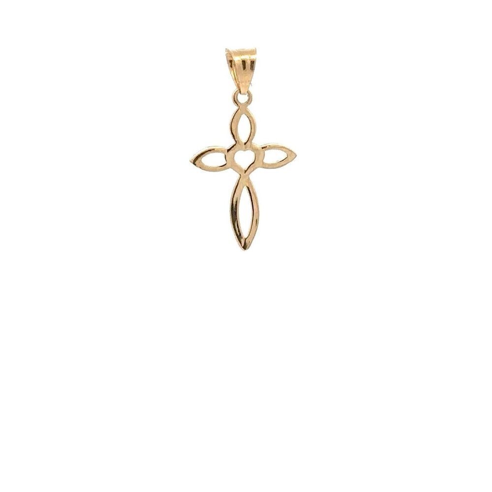 18K Gold Pendant Cross Religious 0.49 grams